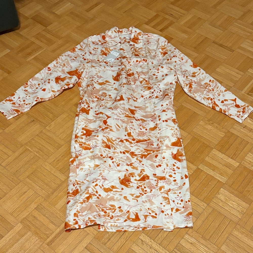 COS. Floral Long Sleeve Dress